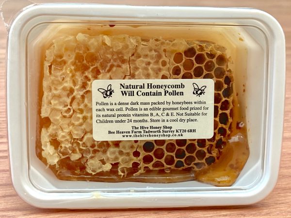 English Honeycomb with pollen