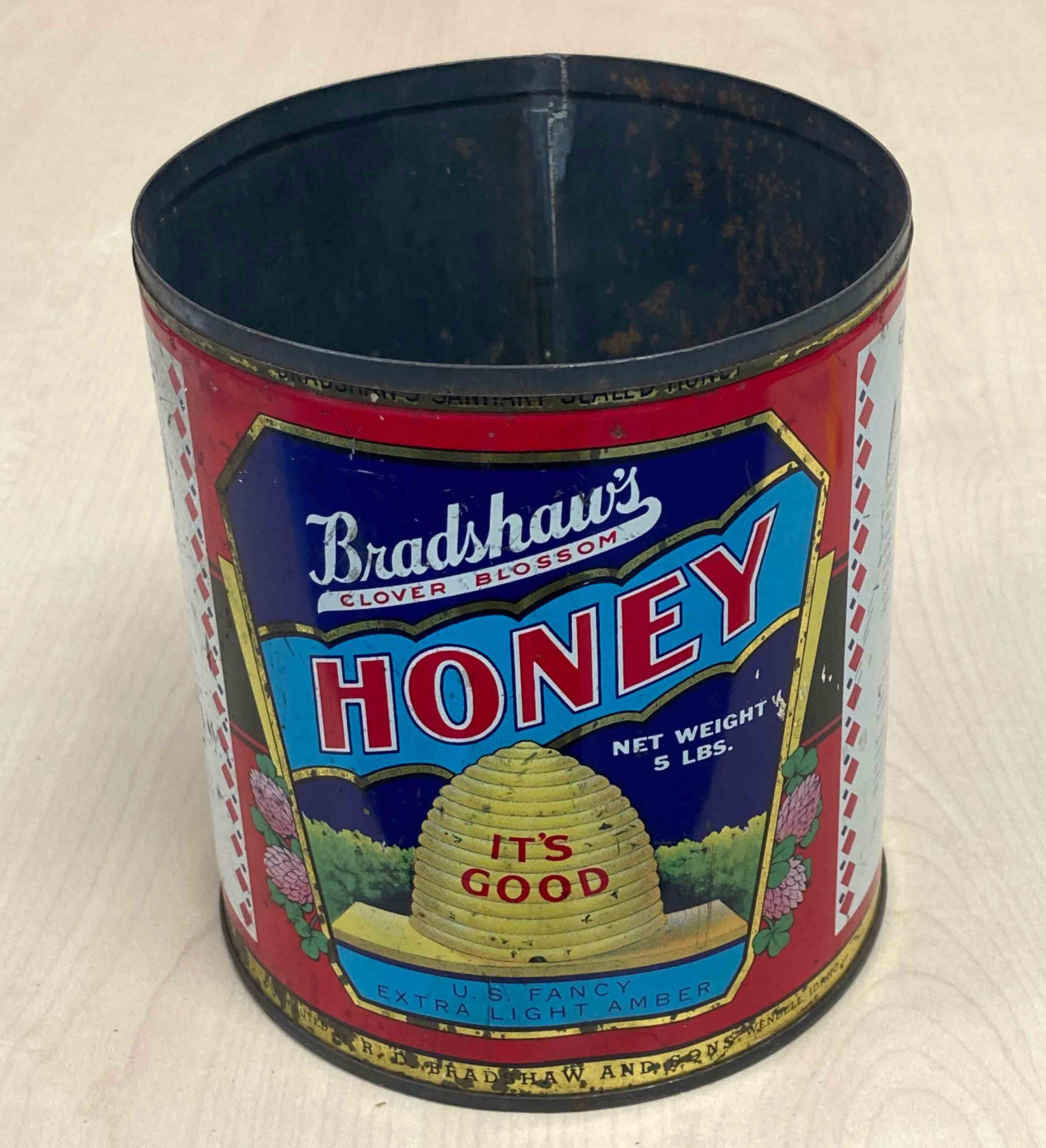 Honey Tin Container, Vintage Rare 1939 USA