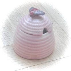 1930s Pink, Small Honeypot- 'Clarice Cliff Style'- Made in Great Britain